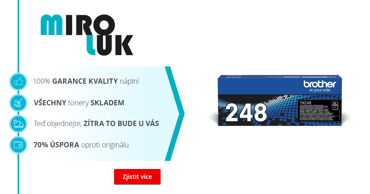 Originální toner Brother TN-248 BK (Černý) - toner skladem