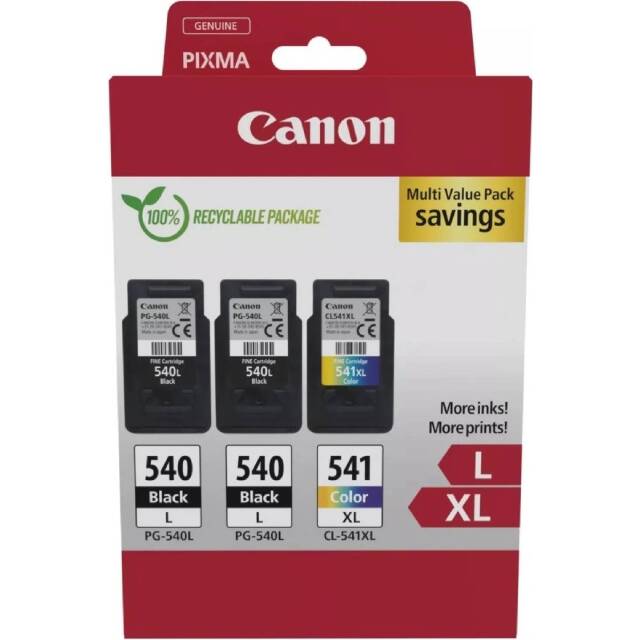 Sada originálních cartridge Canon 2x PG-540L+CL-541XL (Černá a barevná)